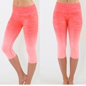 Brand New Coral and Pink Ombré Leggings